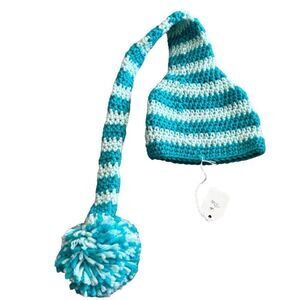 Handmade newborn baby elf long tail knit hat